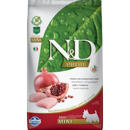 N&D PRIME Dog GF Chicken & Pomegranate Adult Mini 2,5 kg