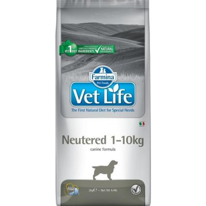 Vet Life Natural Canine Dry Neutered 1-10kg 2 kg