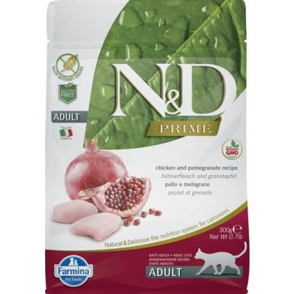 N&D PRIME Cat Grain Free Adult Chicken & Pomegranate 0,3 kg