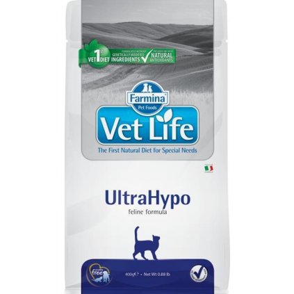 Vet Life Natural Feline Dry Ultrahypo 400 g