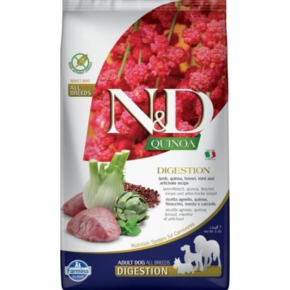 N&D GRAIN FREE Dog Adult Quinoa Digestion Lamb & Fennel 2,5 kg