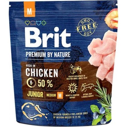 Brit Premium by Nature Dog Junior M 1 kg