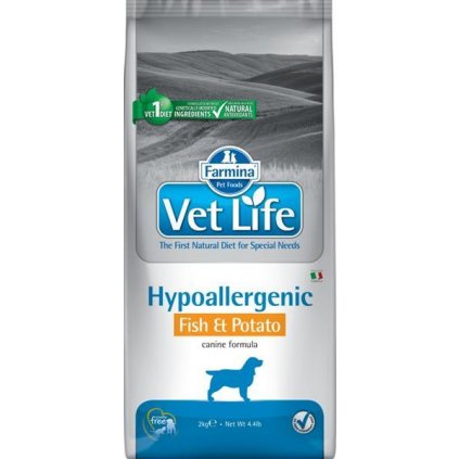 Vet Life Natural Canine Dry Hypoallergenic Fish & Potato 2 kg