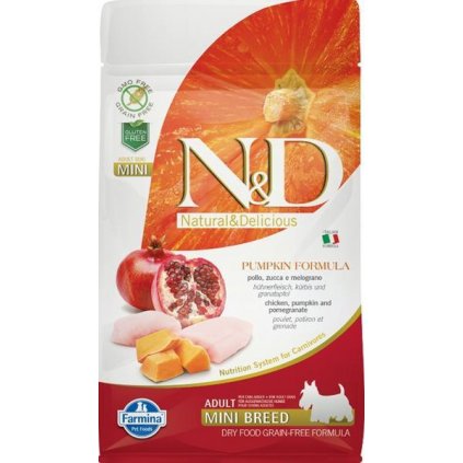 N&D PUMPKIN Dog GF Chicken & Pomegranate Adult Mini 800 g