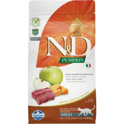 N&D GRAIN FREE Cat Adult Pumpkin Venison & Apple 1,5 kg