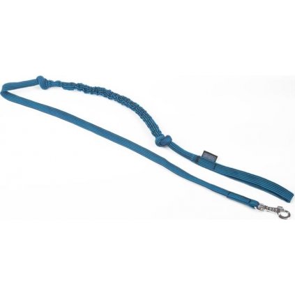 Vodítko nylon pletené s amortizérem - modré ManMat 230 cm