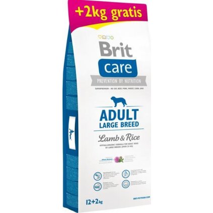 Poškozený obal - Brit Care Dog Adult Large Breed Lamb & Rice 12 kg + 2 kg zdarma