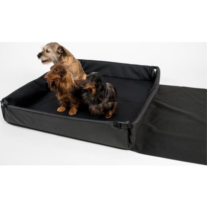 Pelech cestovní nylon do kufru Sychrov černá s potiskem 95 x 80 cm