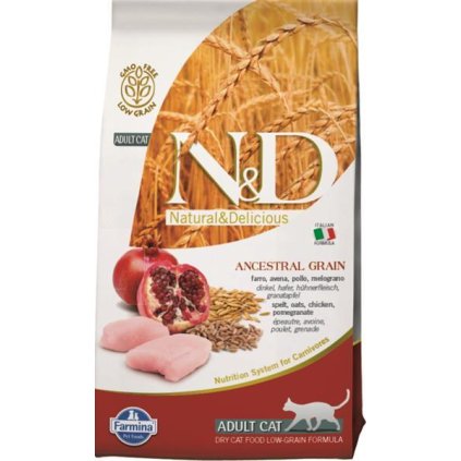 N&D Low Grain Cat Adult Chicken & Pomegr 1,5 kg