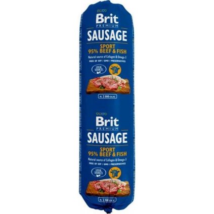 Brit salám Sausage Beef & Fish-Sport formula 800 g