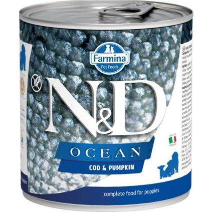 N&D OCEAN Dog konz. Puppy Codfish & Pumpkin 285 g- DOPRODEJ