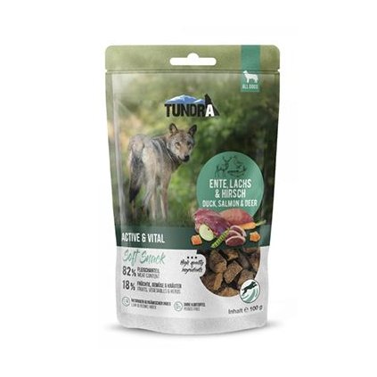 TUNDRA dog snack Duck, Salmon, Game Active&Vital 100g