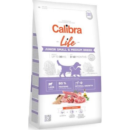 Calibra Dog Life Junior Small & Medium Breed Lamb 12 kg