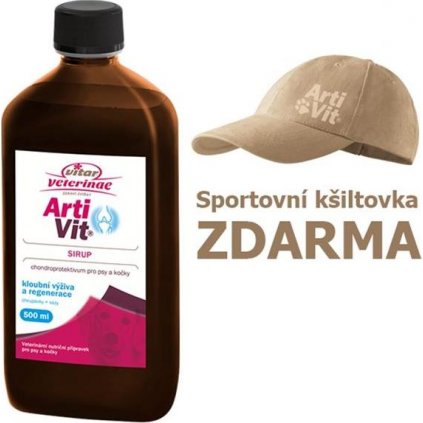 VITAR Veterinae ArtiVit Sirup 500ml+kšiltovka béž