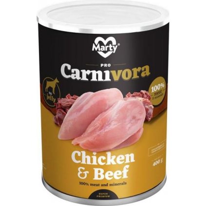 MARTY konz. pro psy ProCarnivora-kuře+hovězí 400 g