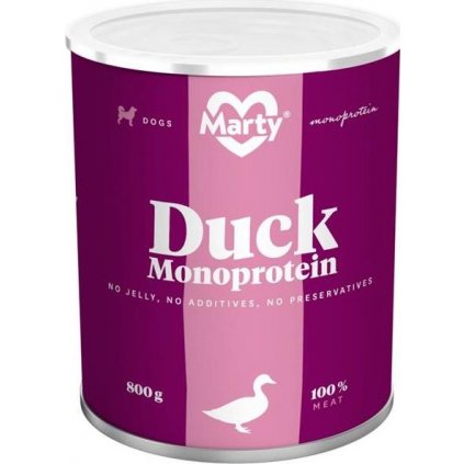MARTY konz. pro psy - Monoprotein kachní 800 g