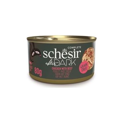 Schesir Cat konz. After Dark Wholefood kuře/hovězí 80g