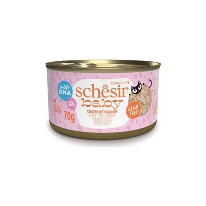 Schesir Cat konz. Kitten Wholefood kuře/losos 70g