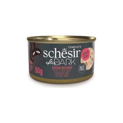 Schesir Cat konz. After Dark Paté kuře/hovězí 80g
