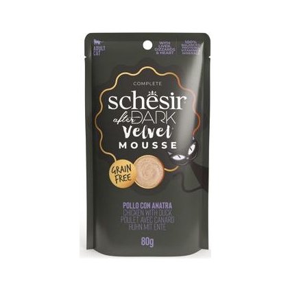 Schesir Cat kapsa After Dark Velv.Mousse kuře/kachn80g