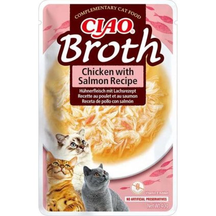 Churu Cat CIAO Broth Chicken with Salmon Recipe 40g