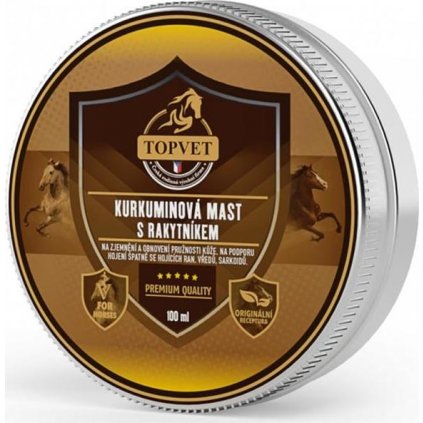 Kurkuminová mast s rakytníkem pro koně TOPVET 100ml