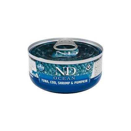 N&D CAT OCEAN Adult Tuna & Cod & Shrimp & Pumpkin 70g