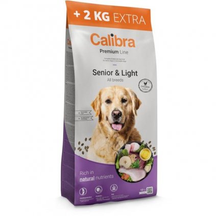 Calibra Dog Premium Line Senior & Light 12 kg + 2 kg