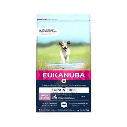 Eukanuba Dog Puppy&Junior Small&Medium Grain Free 3kg