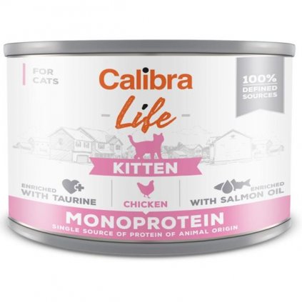 Calibra Cat Life  konz.Kitten Chicken 200g