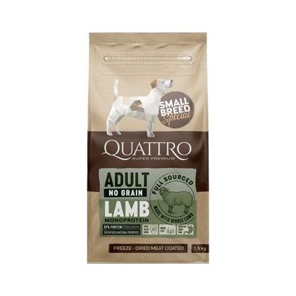 QUATTRO Dog Dry SB Adult Jehně 1,5kg