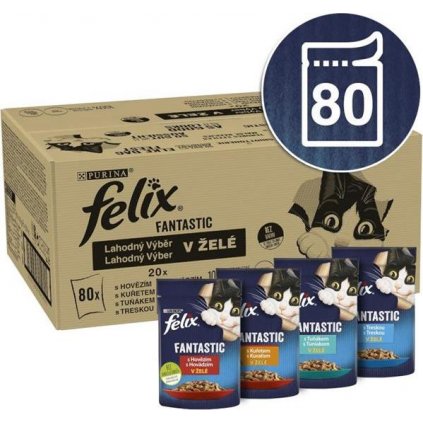 Felix cat kaps.-Fant.Multipack mas.výběr v želé 80 x 85 g