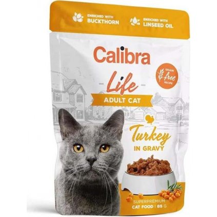 Calibra Cat Life kaps. Adult Turkey in gravy 85 g