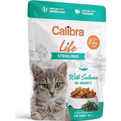 Calibra Cat Life kaps. Sterilised Salmon in gravy 85 g