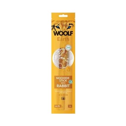 WOOLF pochoutka Earth NOOHIDE XL Stick with Rabbit 85g