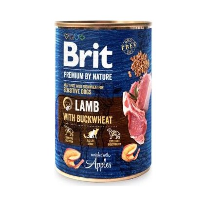 Brit Premium Dog by Nature  konz Lamb & Buckwheat 400g