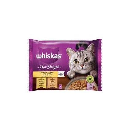 Whiskas kaps. Pure Delight drůbeží v želé 4x85g