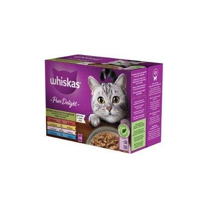 Whiskas kaps. Pure Delight mix v želé 12x85g