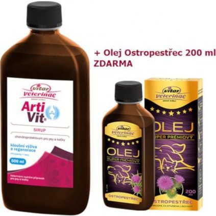 Artivit sir. 500 ml+ostropestřec olej 200 ml zdarma