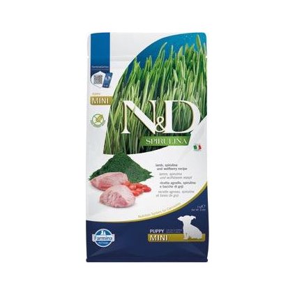 N&D SPIRULINA DOG Puppy Mini Lamb & Wolfberry 2kg