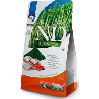 N&D SPIRULINA Cat GF Herring & Wolfberry Adult 1,5 kg