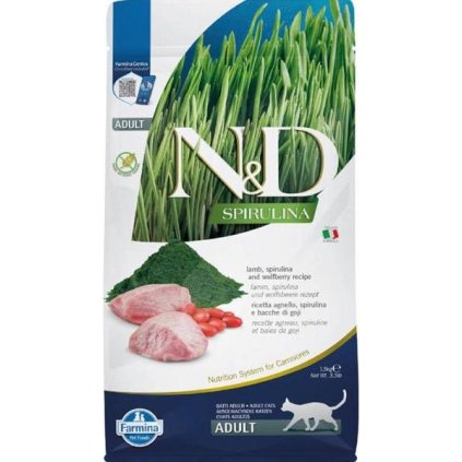 N&D SPIRULINA Cat GF Lamb & Wolfberry Adult 1,5 kg
