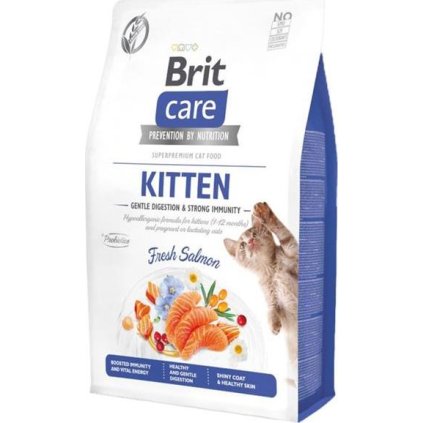 Brit Care Cat Grain-Free Kitten Gentle Digestion & Strong Immunity Salmon 2 kg