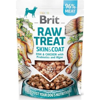 Brit Raw Treat Dog Skin & Coat Freeze-dried treat and topper Fish&Chicken 40 g