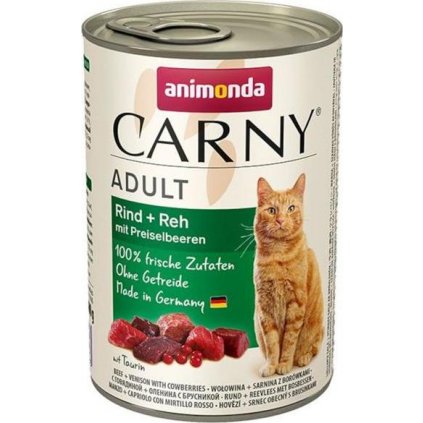 Animonda Carny cat  konz. - hovězí, srnčí, brusinky 400 g