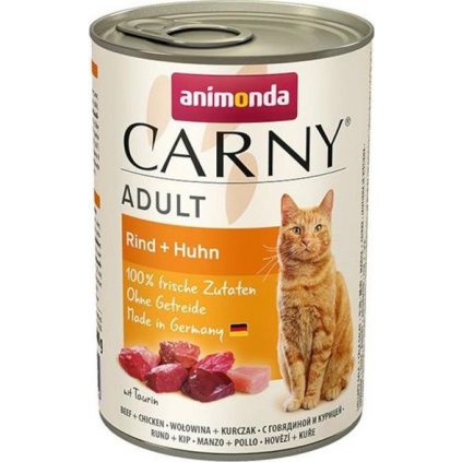 Animonda Carny cat  konz. - hovězí, kuřecí 400 g