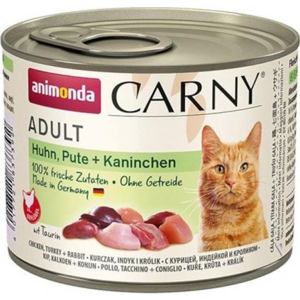 Animonda Carny cat  konz. - kuře, krůta + králík 200 g