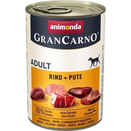 Animonda GranCarno dog konz. - hovězí + krůta 400 g