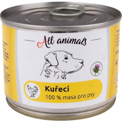 ALL ANIMALS konz. pro psy kuřecí maso mleté 200g