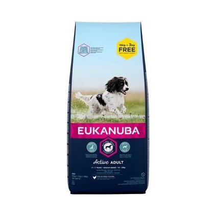 Eukanuba Dog Adult Medium 18kg BONUS